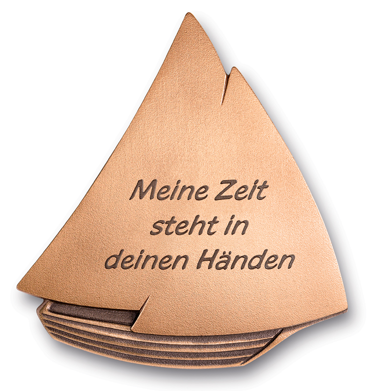 31548 Schrifttr Boot Spruch Braun Druck