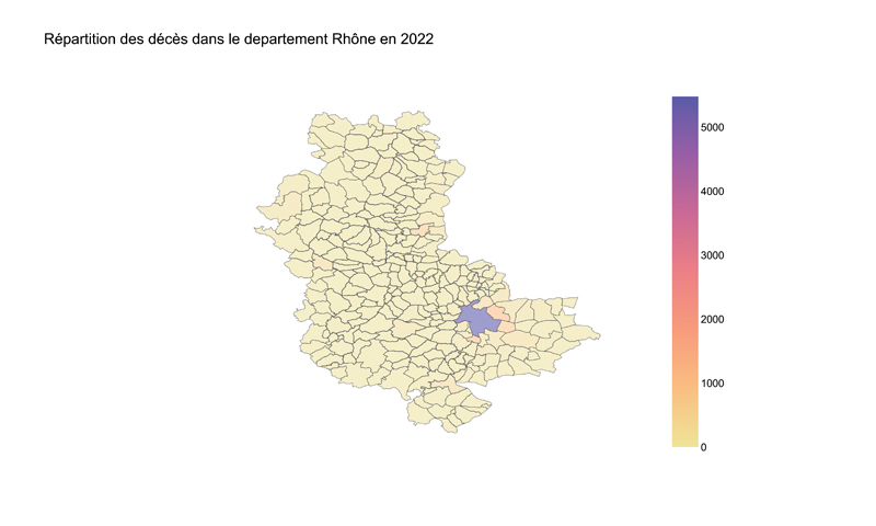 Nombre de décès dans le dpt Rhône