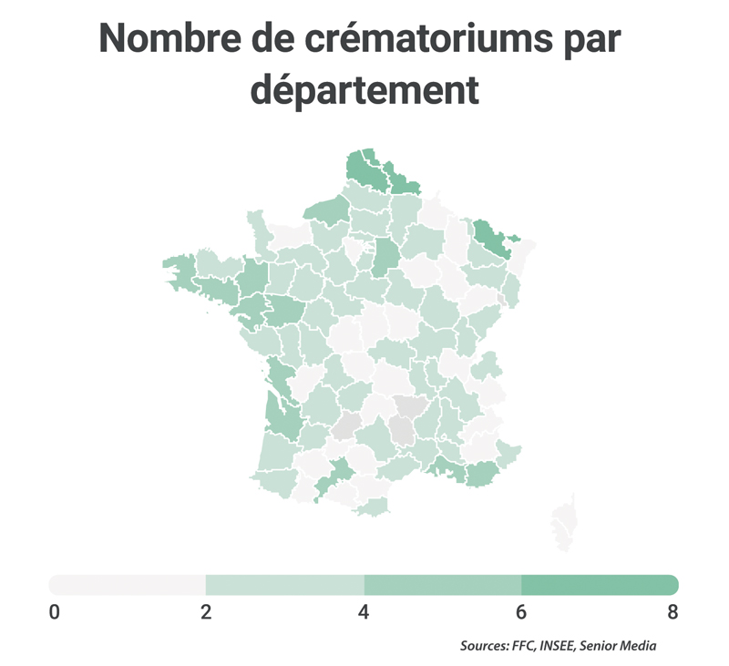 carte des crematoriums en france