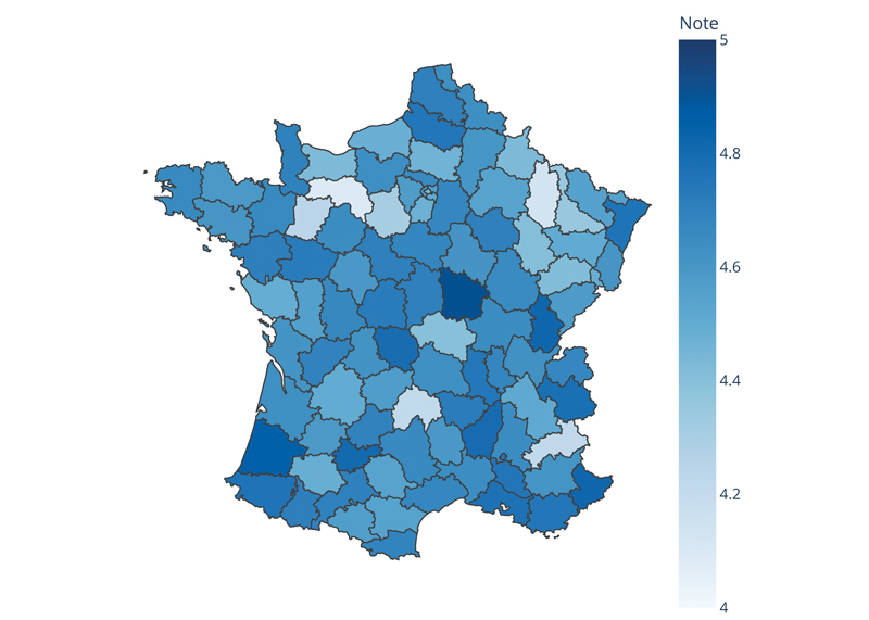 carte france dpt note