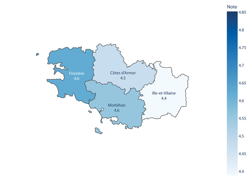 carte region Bretagne note moyenne