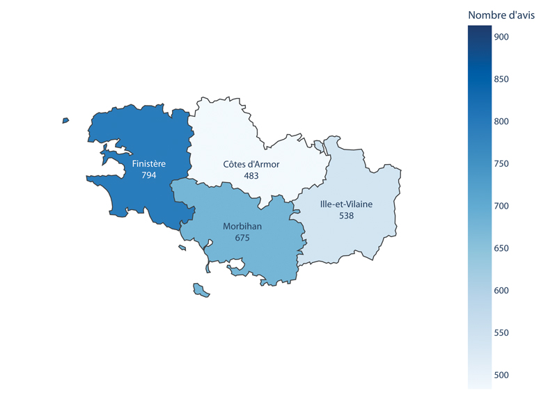 carte region Bretagne volume