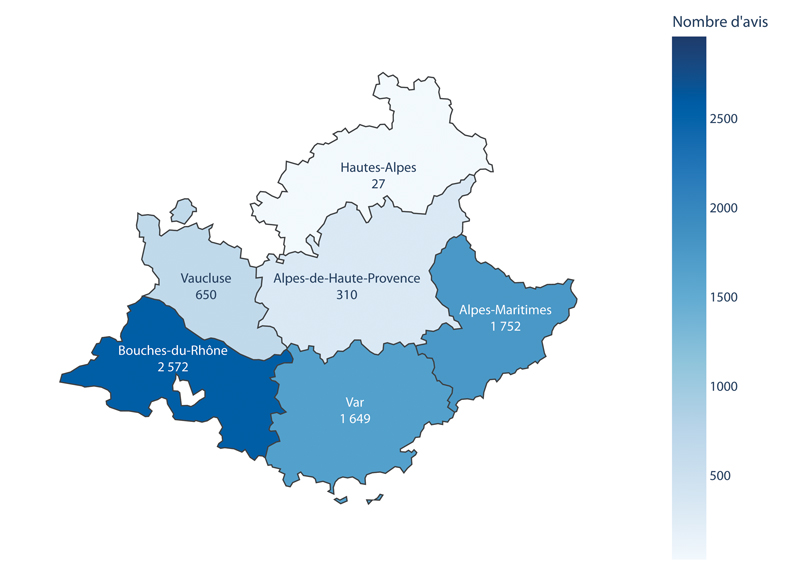 carte region Provence Alpes Côte dAzur volume