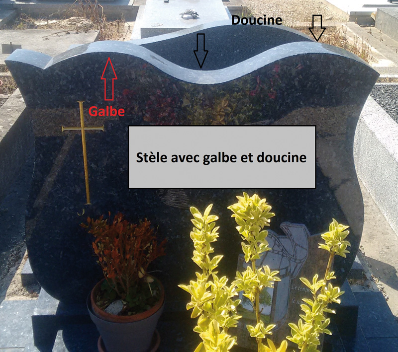 Stele avec doucine